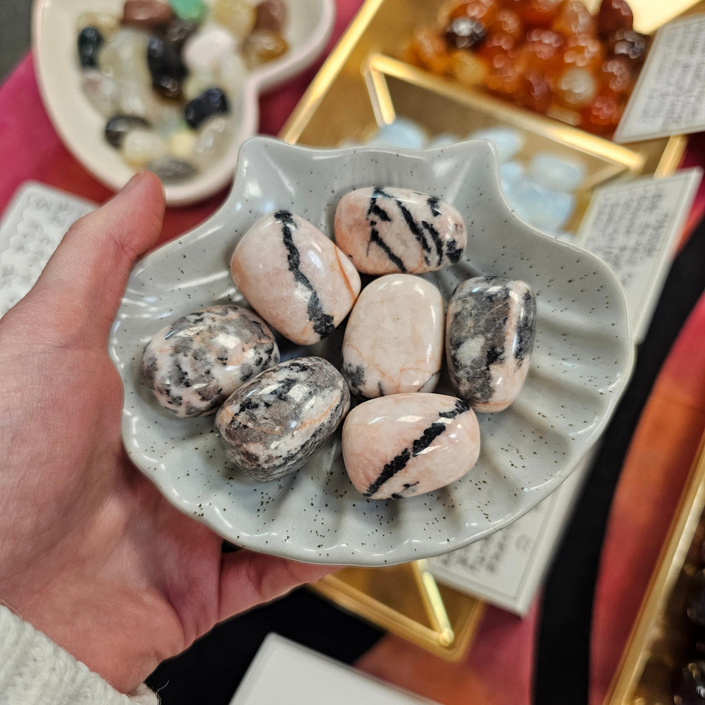 Pink Zebra Jasper Crystal Tumblestone