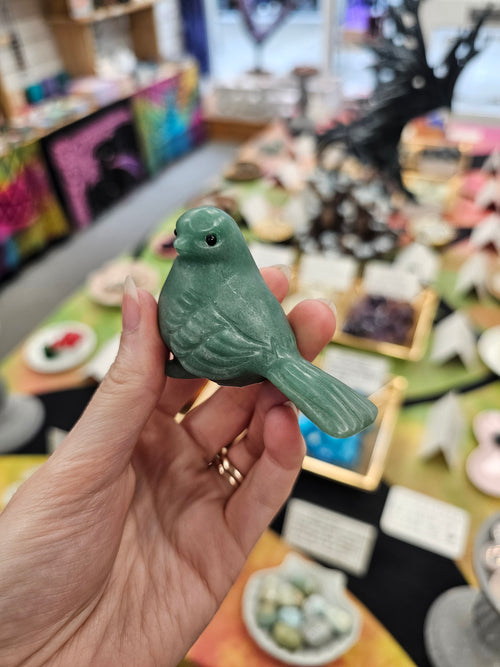 Aventurine Crystal Bird Carving