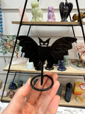 Obsidian Bat On Stand