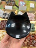 Cat Obsidian Crystal Bowl