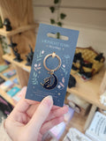 Midnight Hare Enamel Keyring
