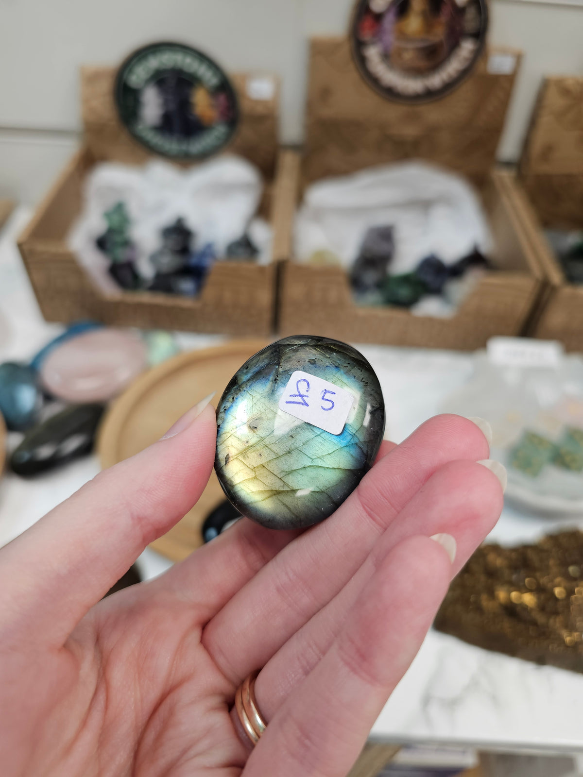 Labradorite Crystal Thumb Stone